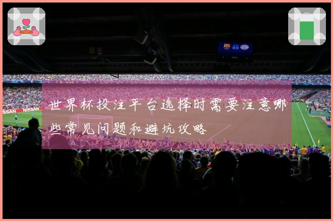 世界杯投注平台选择时需要注意哪些常见问题和避坑攻略